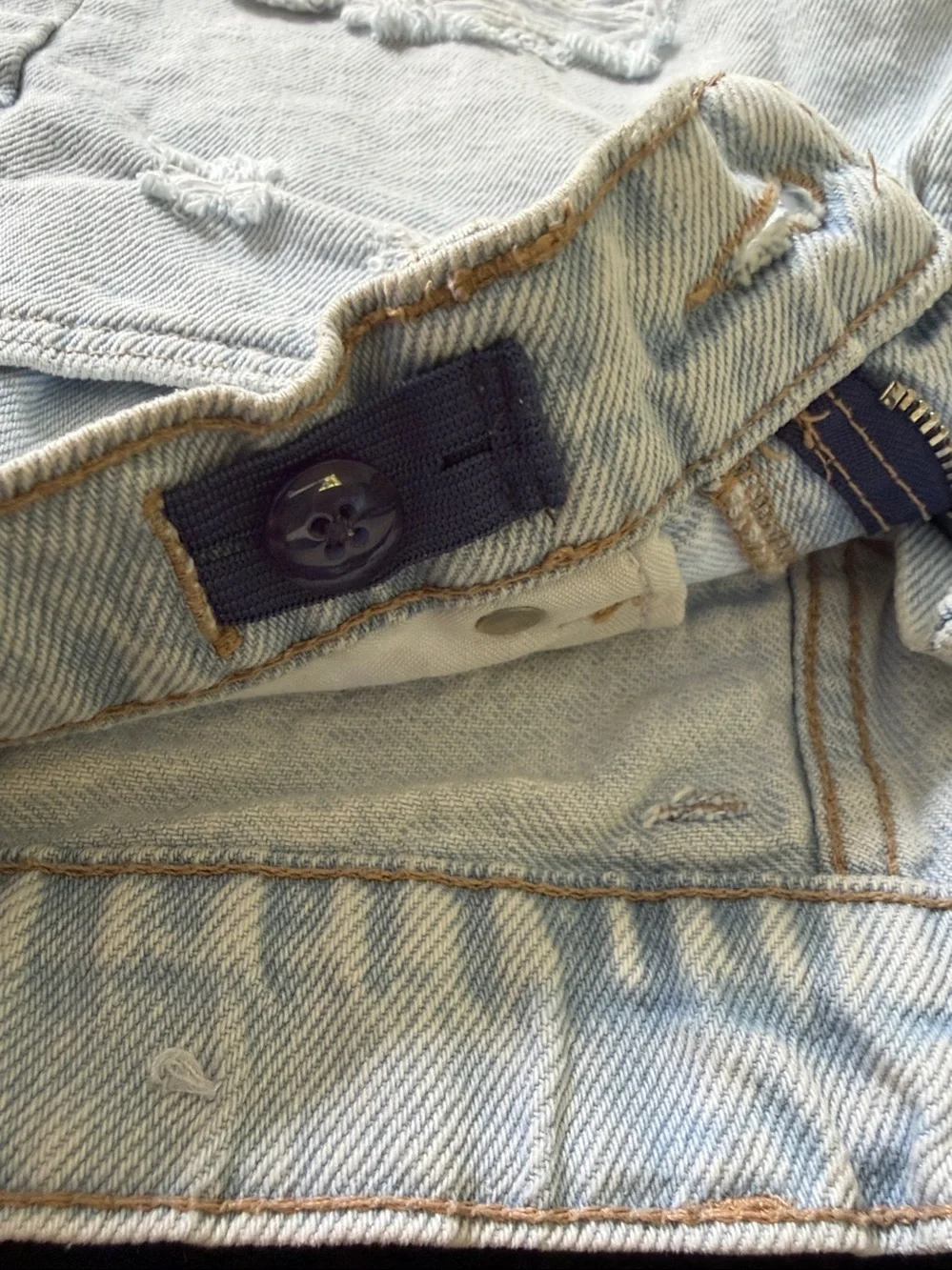 Zara Girls Ripped Denim Shorts